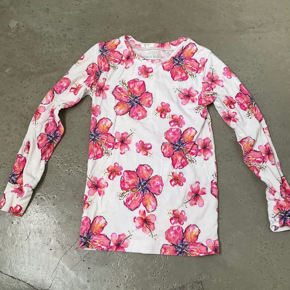 Coco Moon Hawaiian Print PJ Top